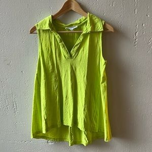 Lime Geeen Collared Tank
